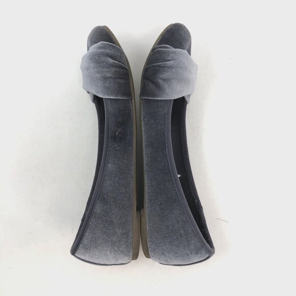 Kohls SO Shoes Womens 8 Cant Even Grey Velvet Ballet Flats Slip On Comfort Fit - Picture 5 of 11